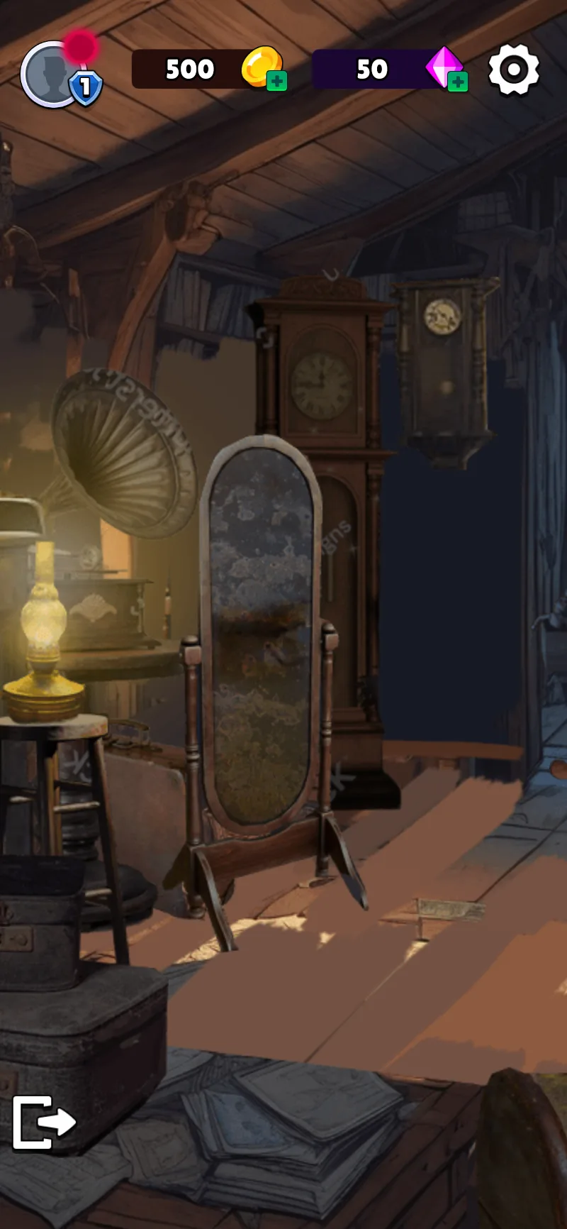 The prologue scene behind the board, explored up close.